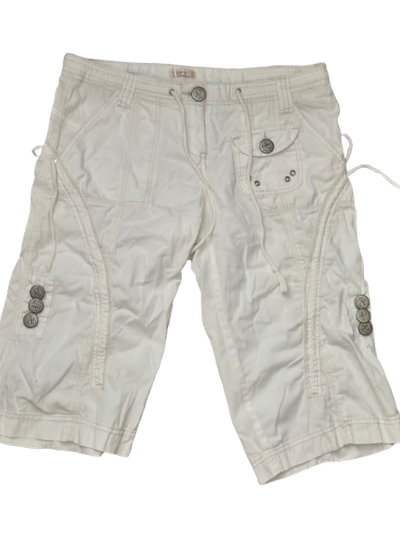 Papaya White Capri Pants with Ties